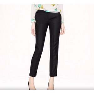 J. Crew City Fit Black Cropped Stretch Trousers Pants 8